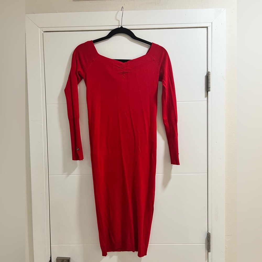 Elegant tight red dress